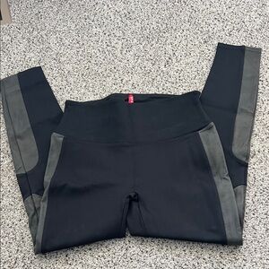 SPANX leggings with faux leather embellishments